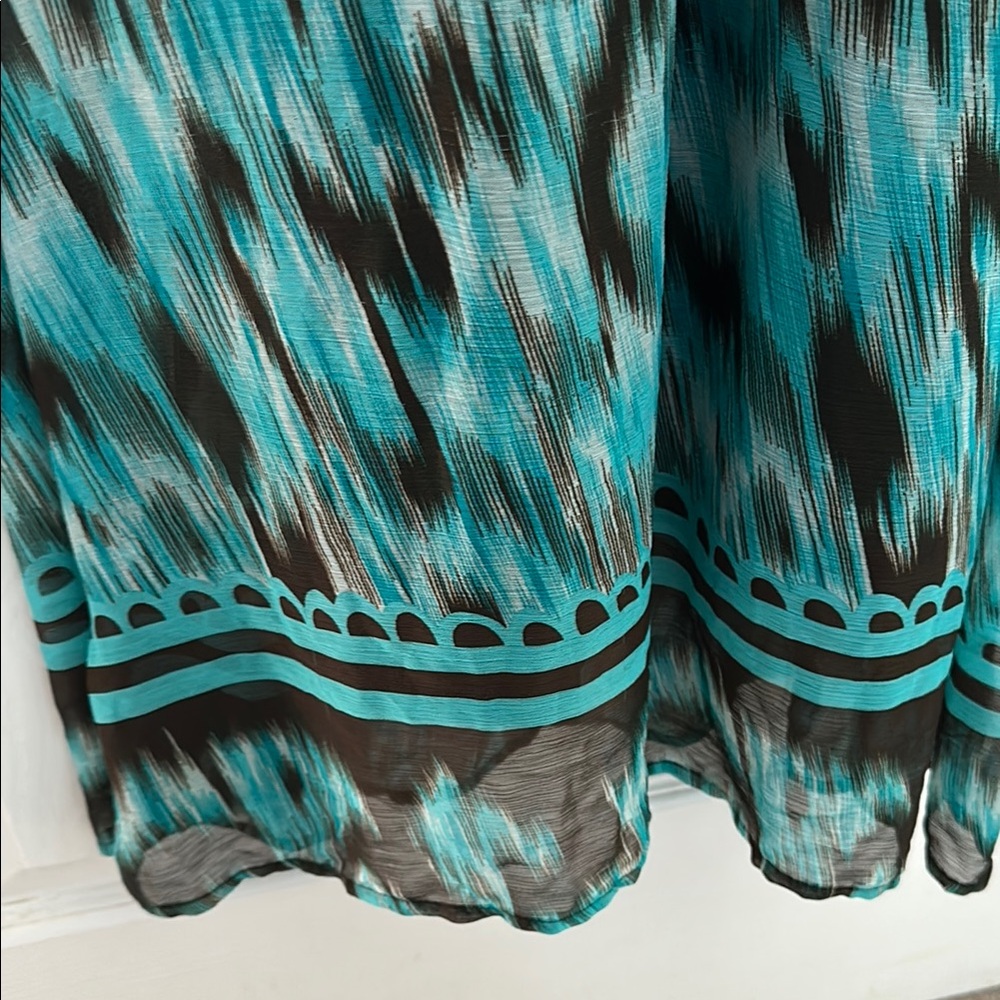 Teal and Black Maxi Dress - Picture 4 of 5